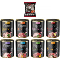 Mokra karma dla psa Piper mix smaków zestaw bez ryb w puszkach 24 x 800 g