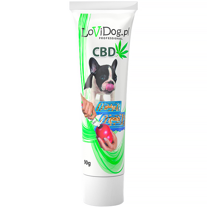 Pasta smakowa dla psa w tubce loviDog antystresowa CBD do smarowania 90 g