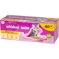 Mokra karma dla kota Whiskas Junior mix smaków w galaretce saszetki 40 x 85 g