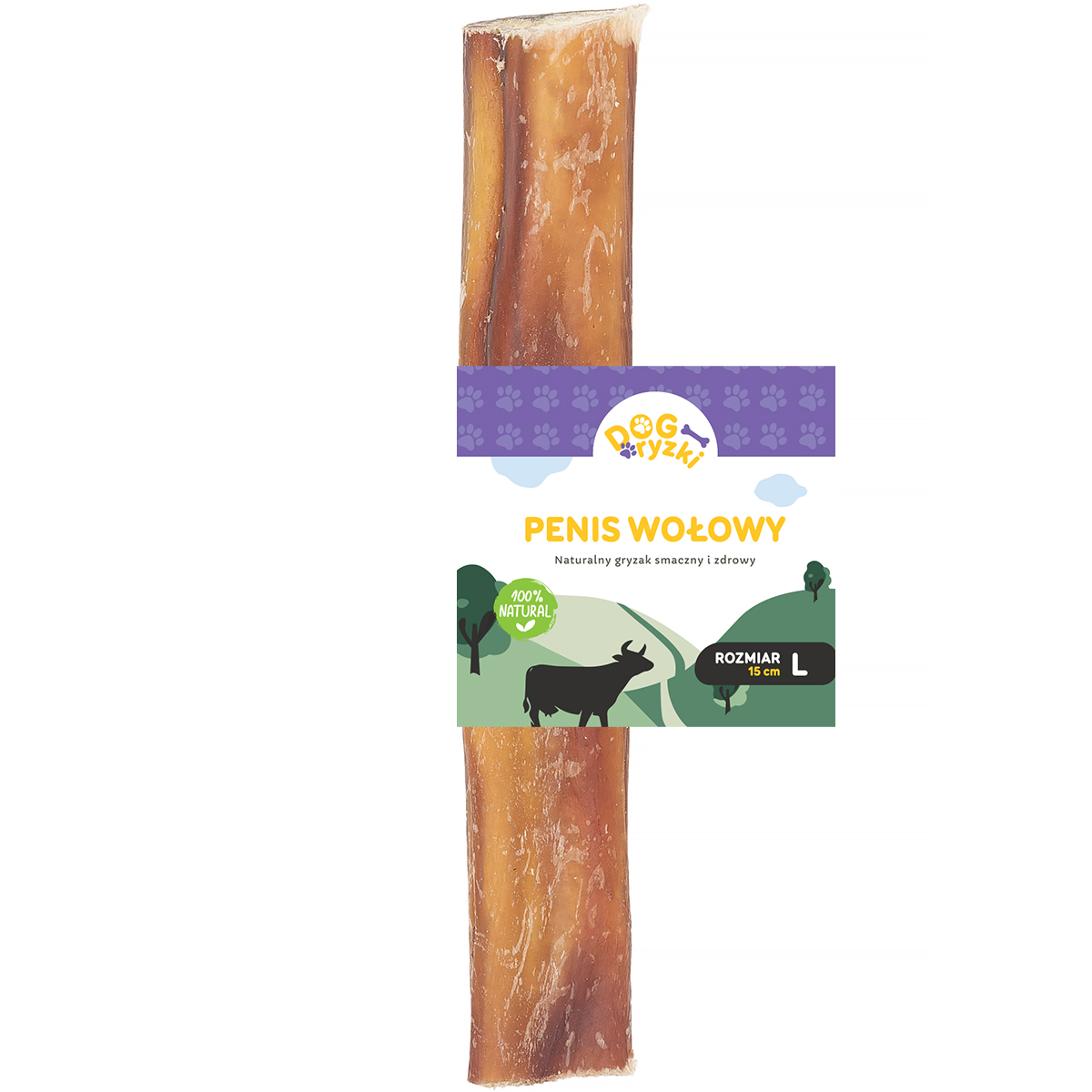 Naturalny gryzak dla psa Penis Wołowy Premium DOGRYZKI 15 cm 