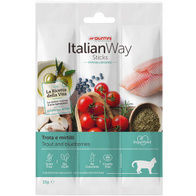Italian Way przysmak dla kota kabanoski z pstrągiem i borówkami 15 g