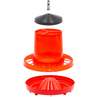 Karmnik dla drobiu kompaktowy OPTIKAL transparentny czerwony 8 kg