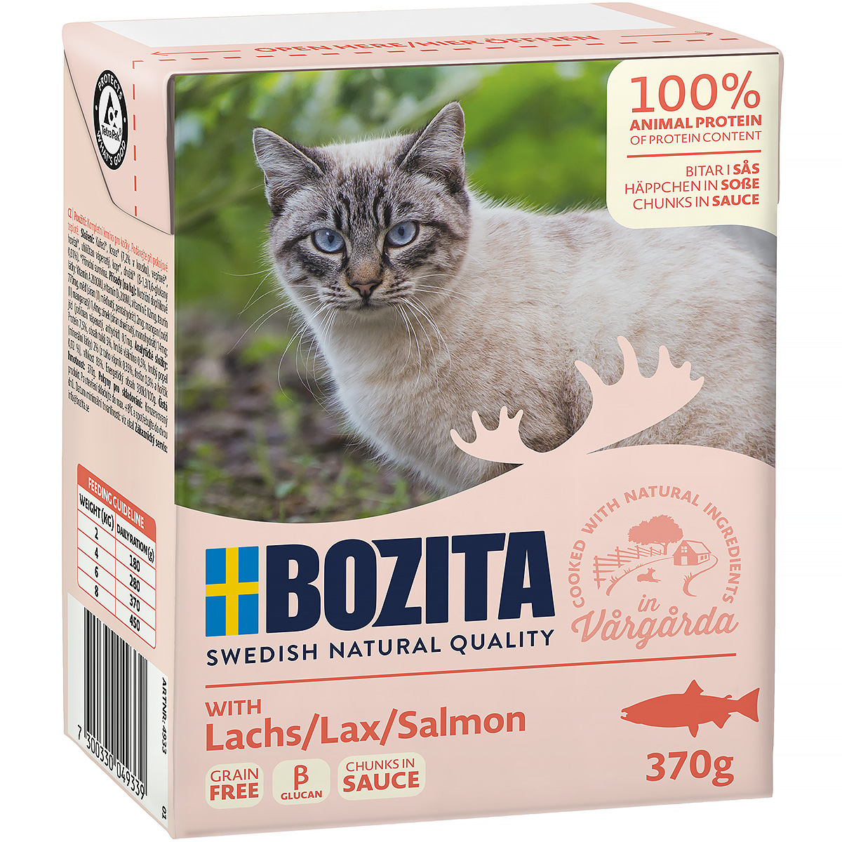 Mokra karma dla kota Bozita kawałki w sosie z łososiem 370 g