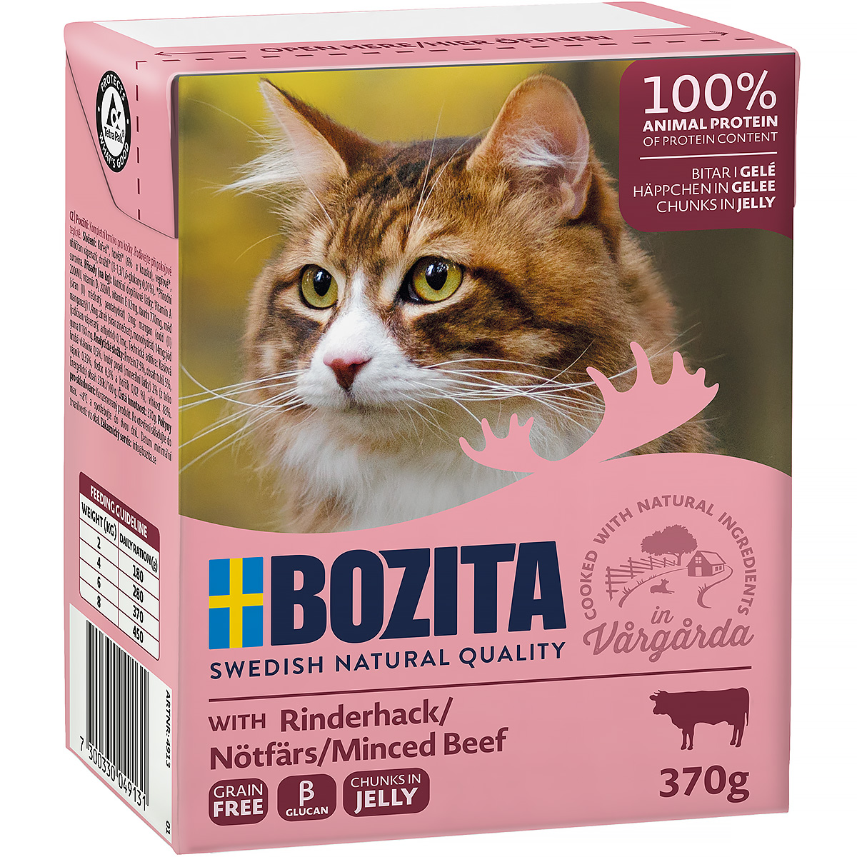 Mokra karma dla kota Bozita kawałki w galaretce z siekaną wołowiną 370 g