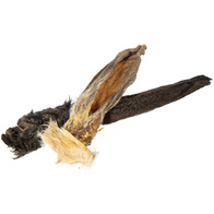 Maced uszy królicze z włosem 10 szt przysmaki dla psa