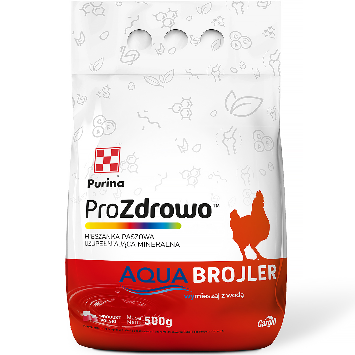 Witaminy dla brojlerów do wody ProZdrowo Aqua Broiler 0,5 kg
