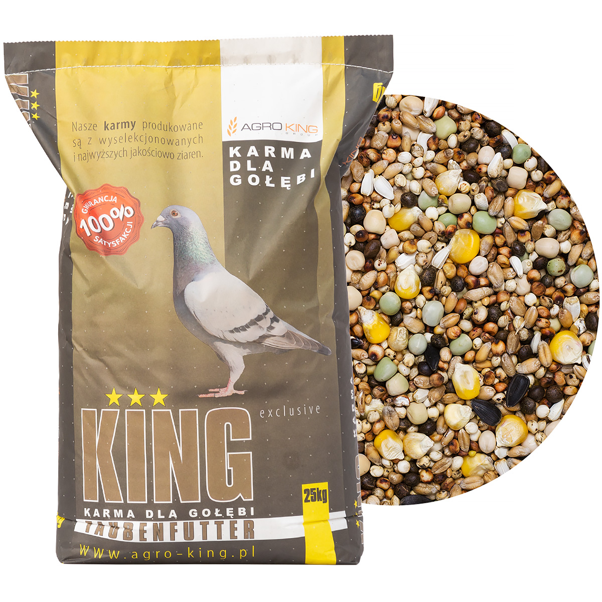 Karma dla młodych gołębi MŁ-S młode standard AGRO KING 25 kg