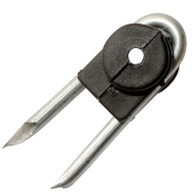 Izolator do słupków z drewna ze skobelkiem