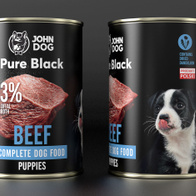 Mokra karma dla psów wołowina JOHN DOG PURE BLACK 6 x 400 g szczeniaki