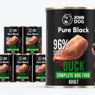 Mokra karma dla psów JOHN DOG PURE BLACK z kaczki 400 g dorosłe psy