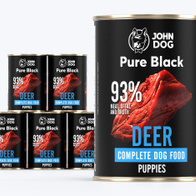 Mokra karma dla psów jeleń JOHN DOG PURE BLACK 6 x 400 g szczeniaki