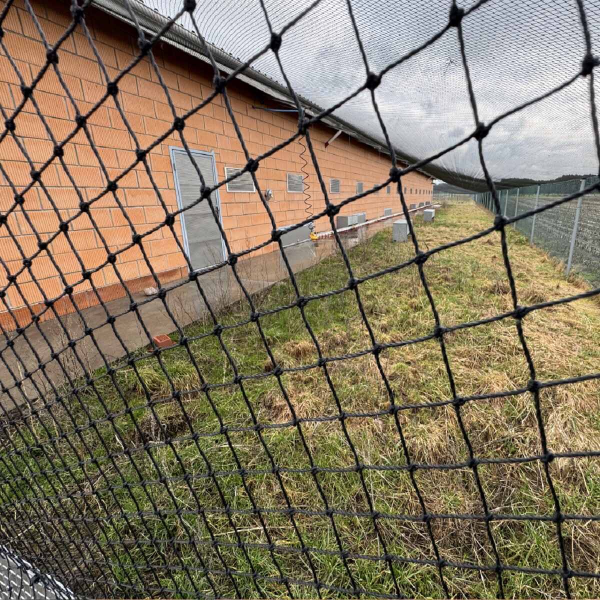 Siatka polietylenowa na woliery 2,5 x 2,5 cm czarna na wymiar