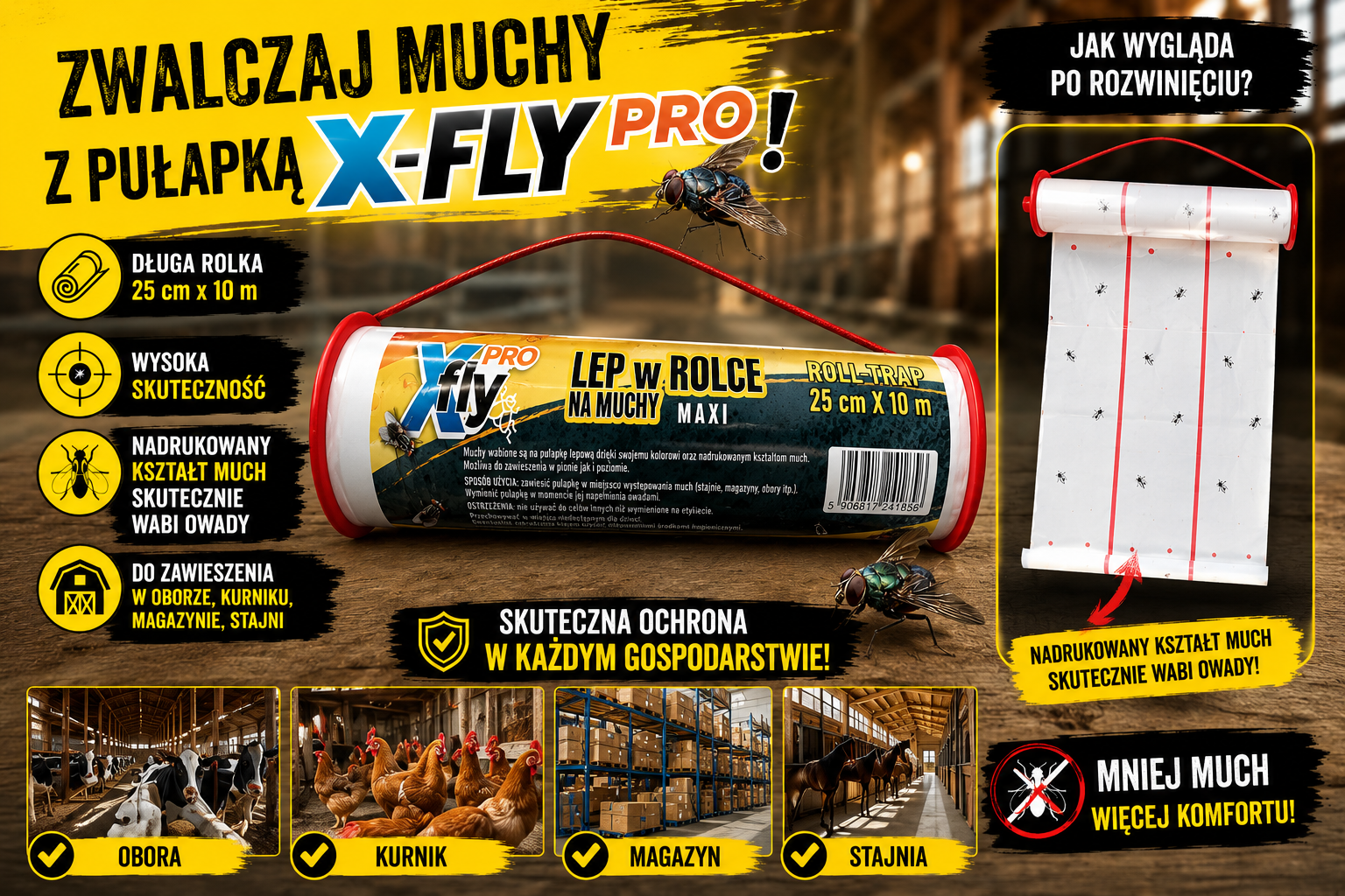 Skuteczna pułapka w walce z muchami - wybierz X-FLY PRO!
