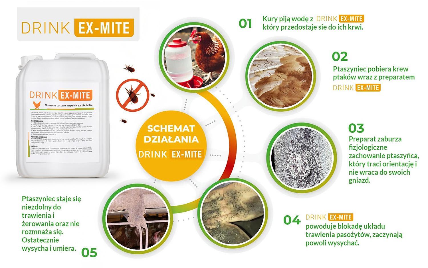 drink ex-mite schemat działania