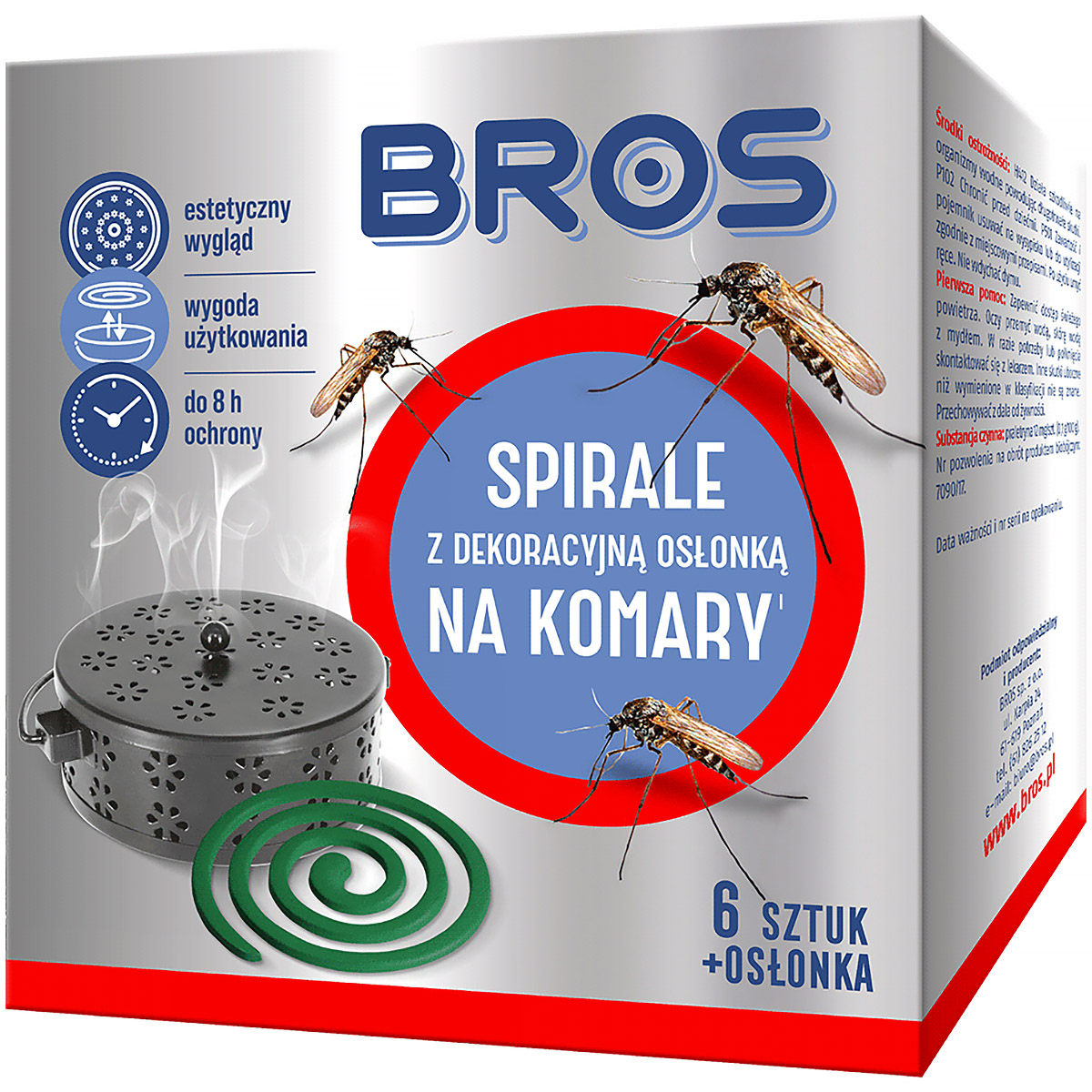 Spirala na komary z osłonką stalową BROS